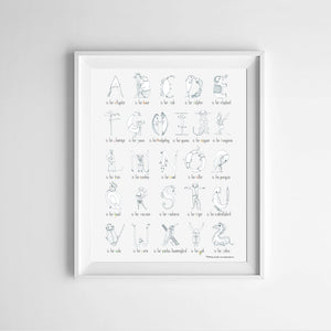 Colour-in Alphabet posters