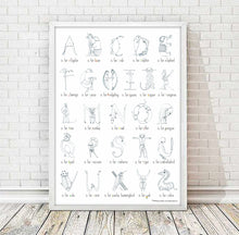 Colour-in Alphabet posters
