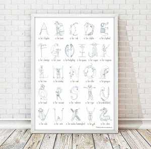 Colour-in Alphabet posters
