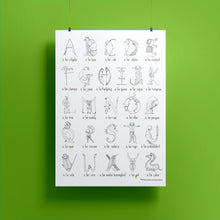 Colour-in Alphabet posters